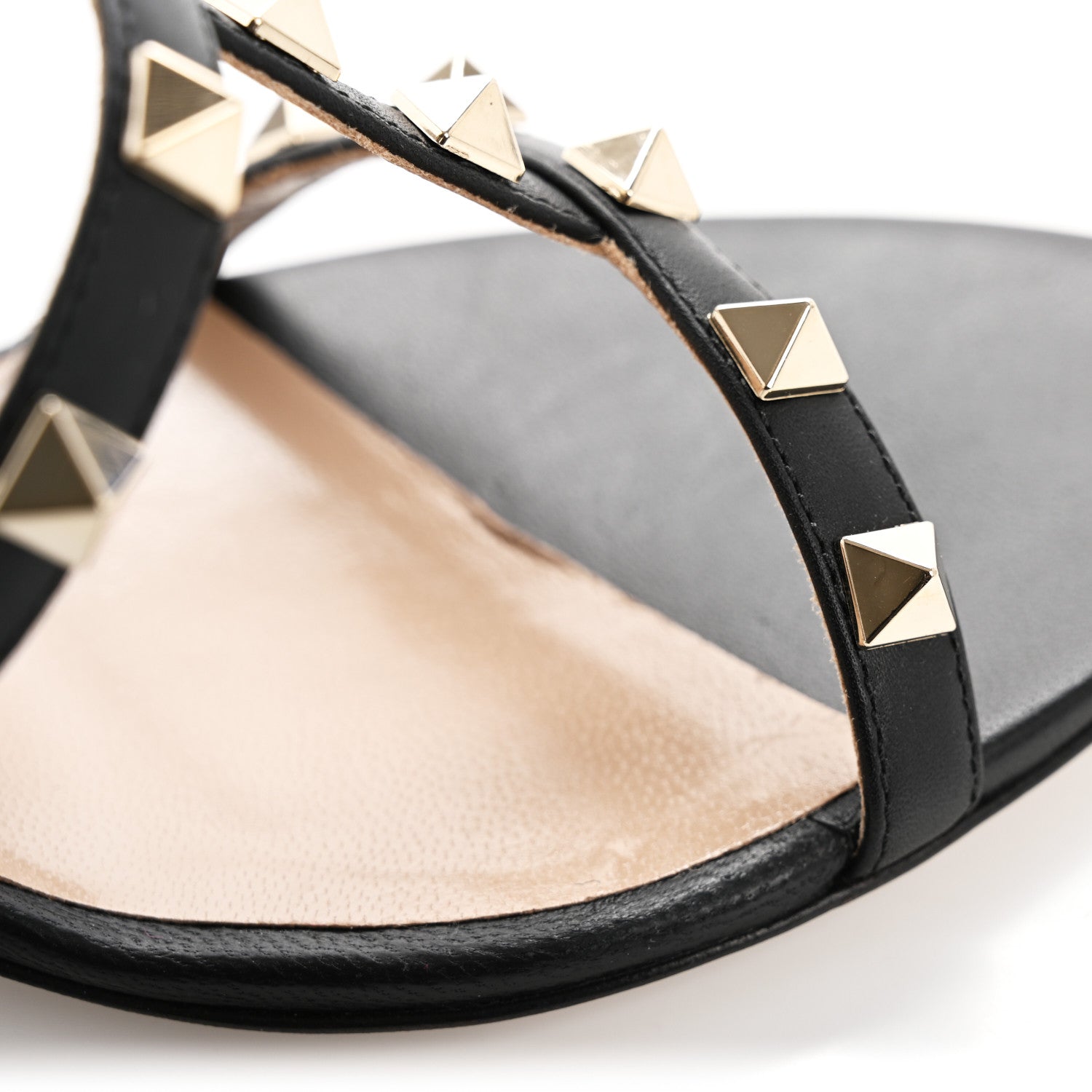 Valentino Garavani Calfskin Nappa Rockstud Gladiator 70mm Sandals 38.5 Black 10 of 13