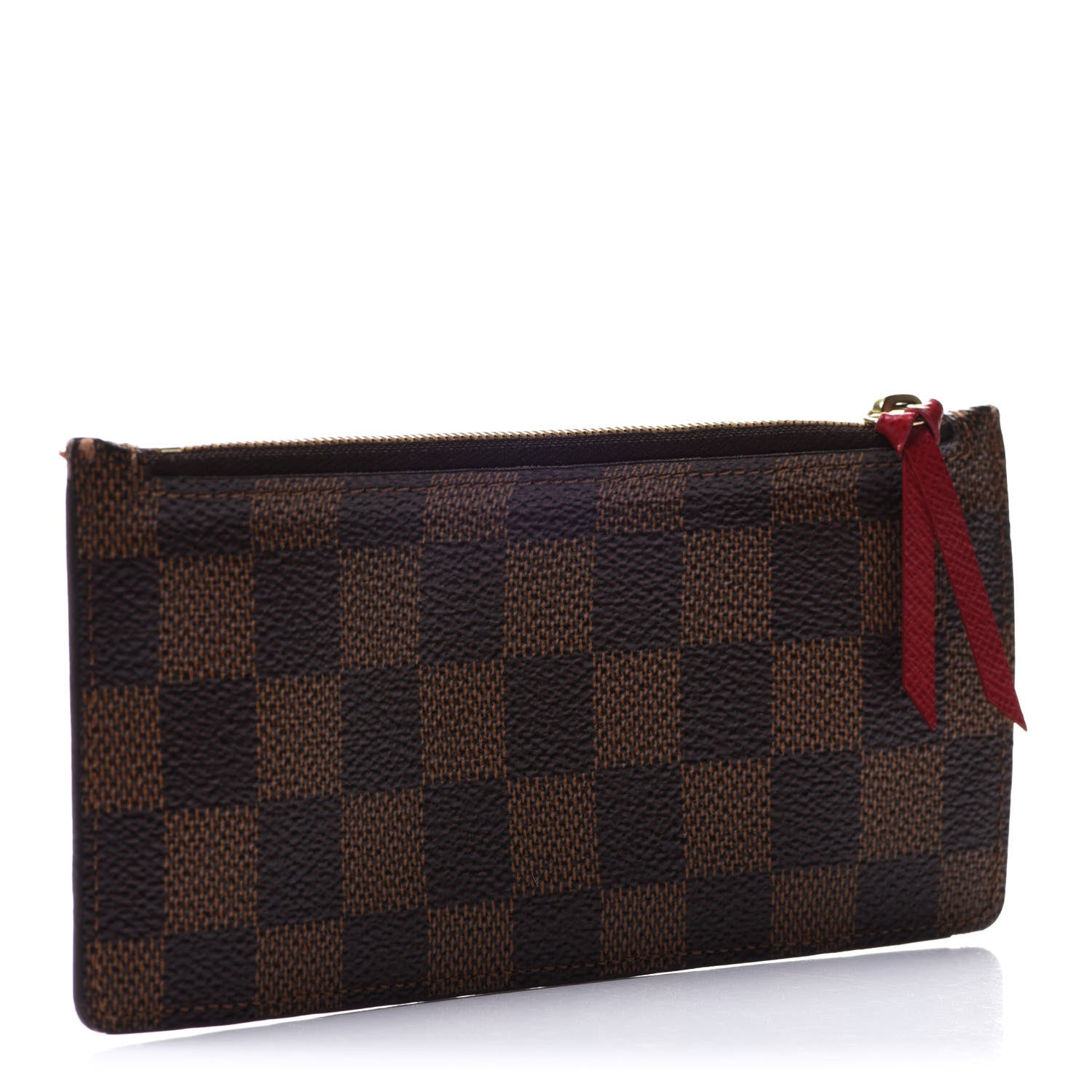 Louis Vuitton Damier Ebene Josephine Wallet Zippered Insert Red 3 of 13