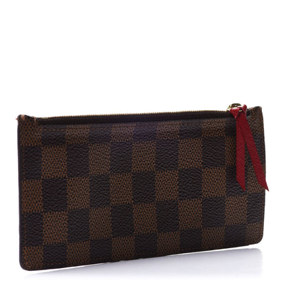Louis Vuitton Damier Ebene Josephine Wallet Zippered Insert Red 3 of 13