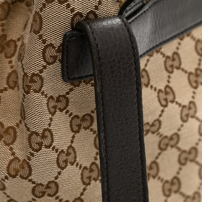 Gucci Monogram Dollar Calfskin O Drawstring Backpack Beige Ebony Testa di Moro Dark Chocolate 12 of 12