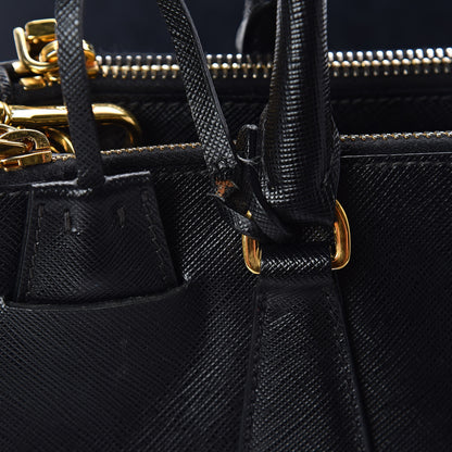 Prada Saffiano Small Galleria Double Zip Tote Black 11 of 14