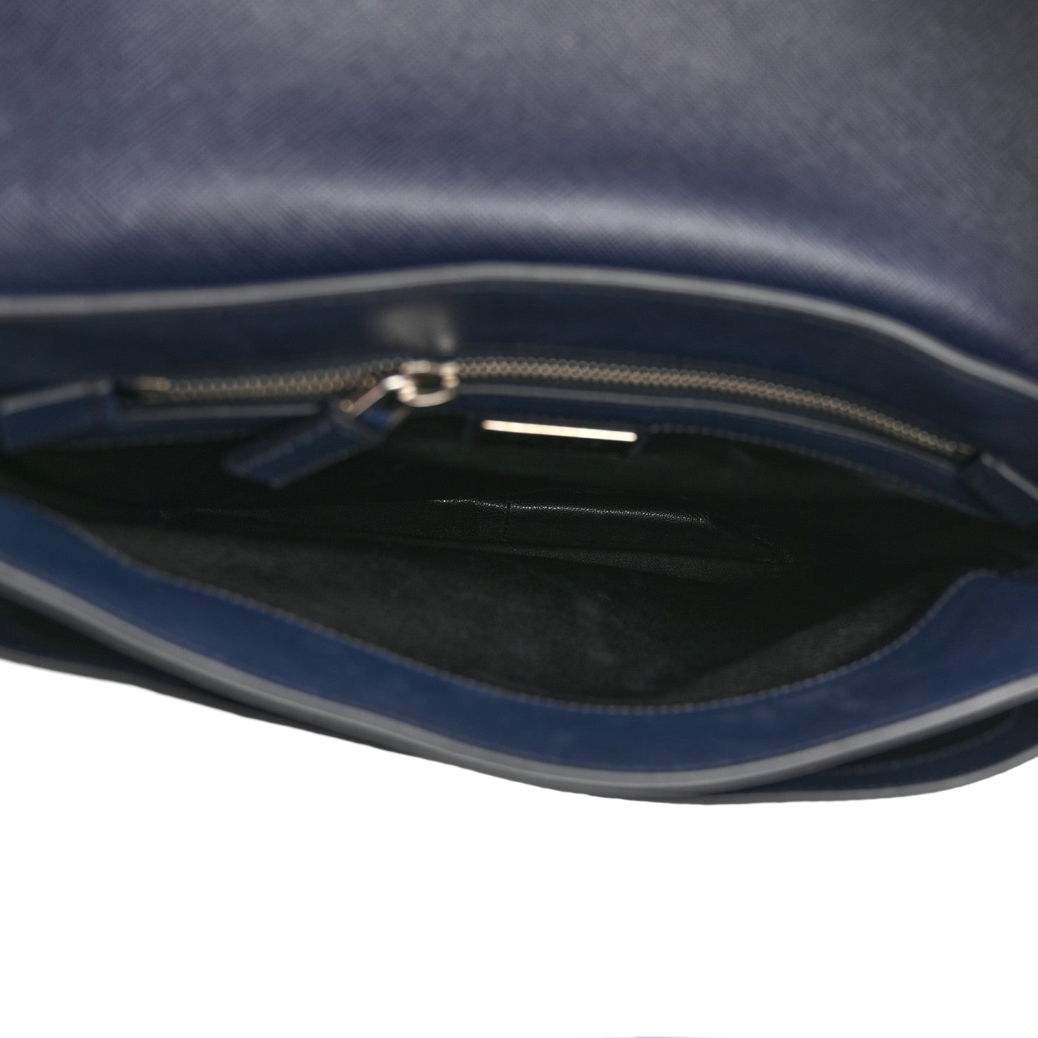 Prada Saffiano Messenger Satchel Bluette 5 of 12