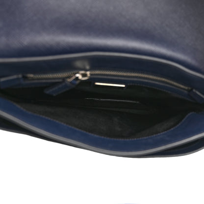 Prada Saffiano Messenger Satchel Bluette 5 of 12