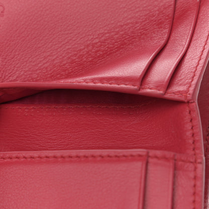 Christian Dior Patent Cannage Lady Dior Lotus Wallet Red 7 of 9