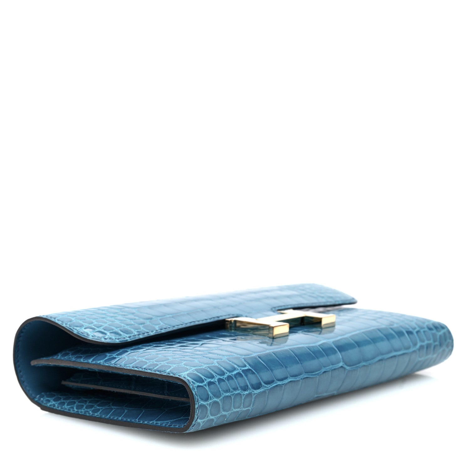 Hermes Shiny Alligator Constance Wallet Bleu Izmir 4 of 8