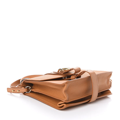 Chloe Shiny Grained Calfskin Medium Aby Day Shoulder Bag Ochre 3 of 8