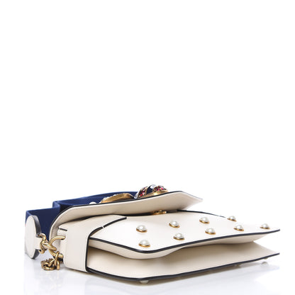 Gucci Nappa Pearl Studded Mini Queen Margaret Broadway Shoulder Bag Mystic White 4 of 9
