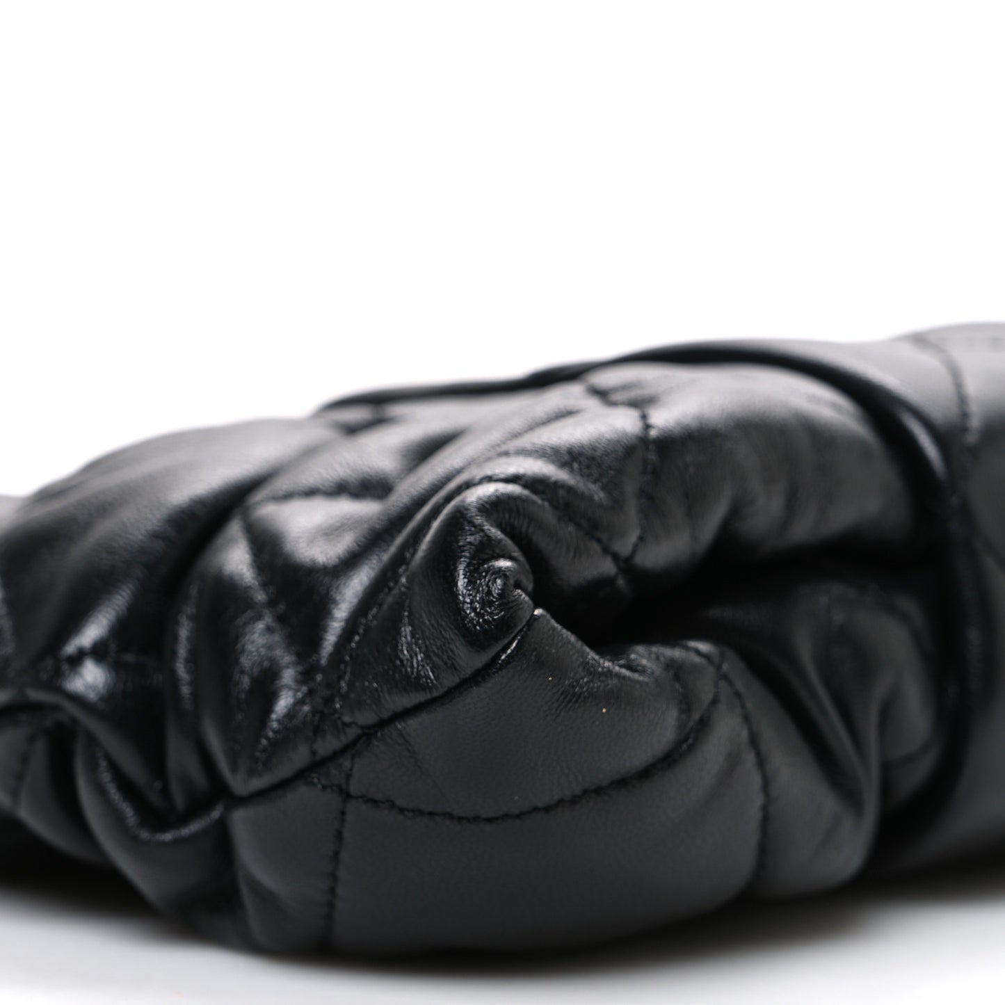 Lambskin Quilted Mini Bow Bag Black
