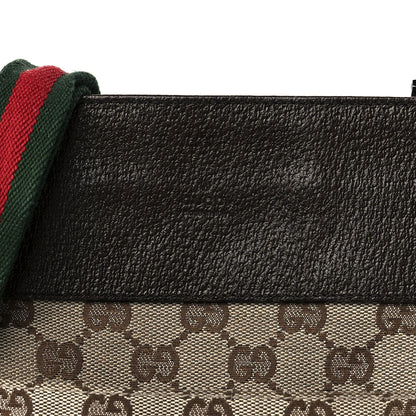 Gucci GG Monogram Web Messenger Crossbody Bag Dark Brown 9 of 16