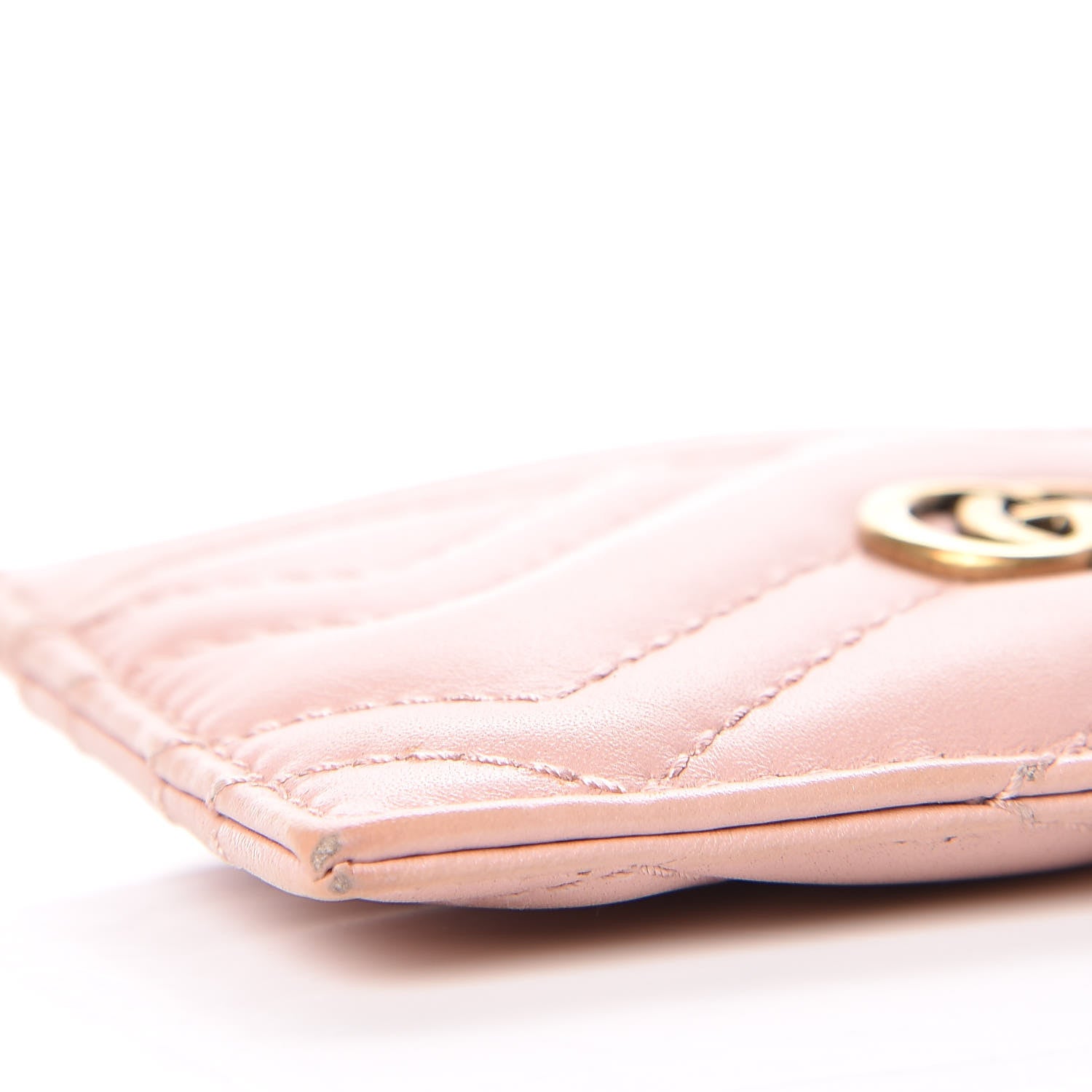 Gucci Calfskin Matelasse GG Marmont Card Holder Perfect Pink 7 of 11