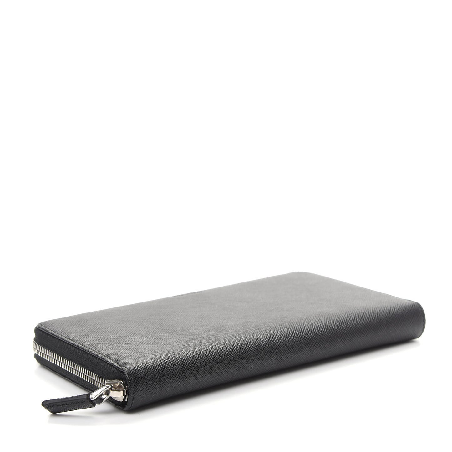 Saffiano Large Zip Around Travel Wallet Black
