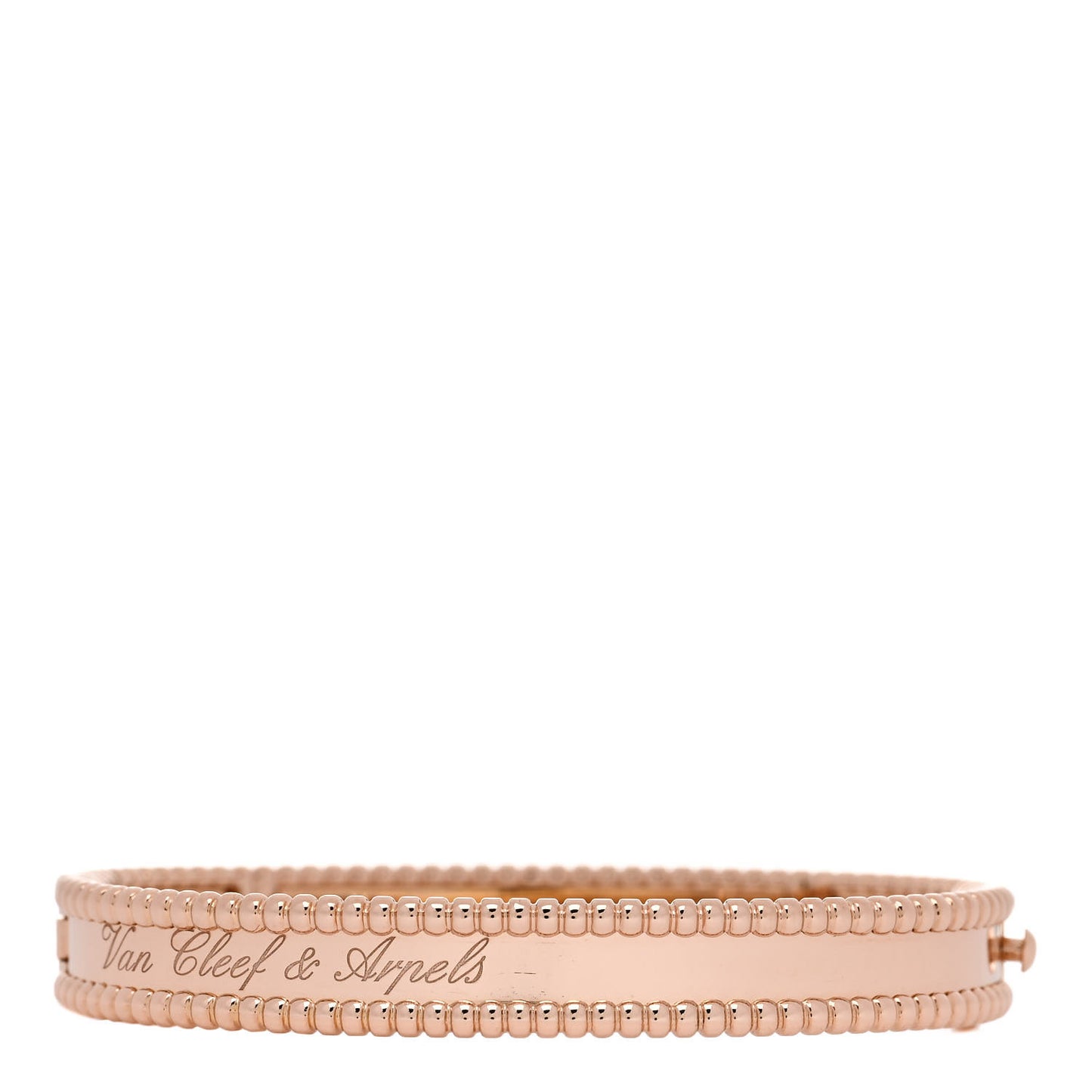 18K Rose Gold Perlee Signature Bangle Bracelet XS