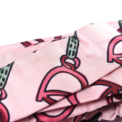 Gucci Silk Stirrup Print Headband M Pink 5 of 6