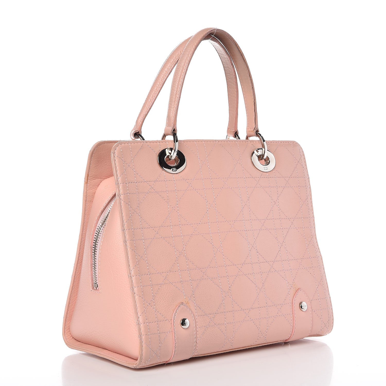 Christian Dior Calfskin Cannage Tote Rose Clair 3 of 15