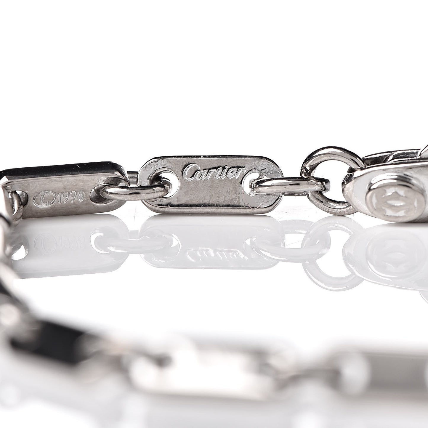 18K White Gold 3.5mm Fidelity Link Bracelet