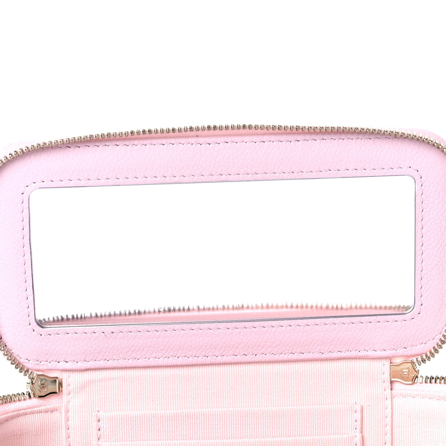 Chanel Caviar Quilted Small Tiny CC Vanity Case With Chain Light Pink 11 of 12