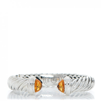 David Yurman Sterling Silver Citrine 10mm Waverly Bracelet 1 of 4