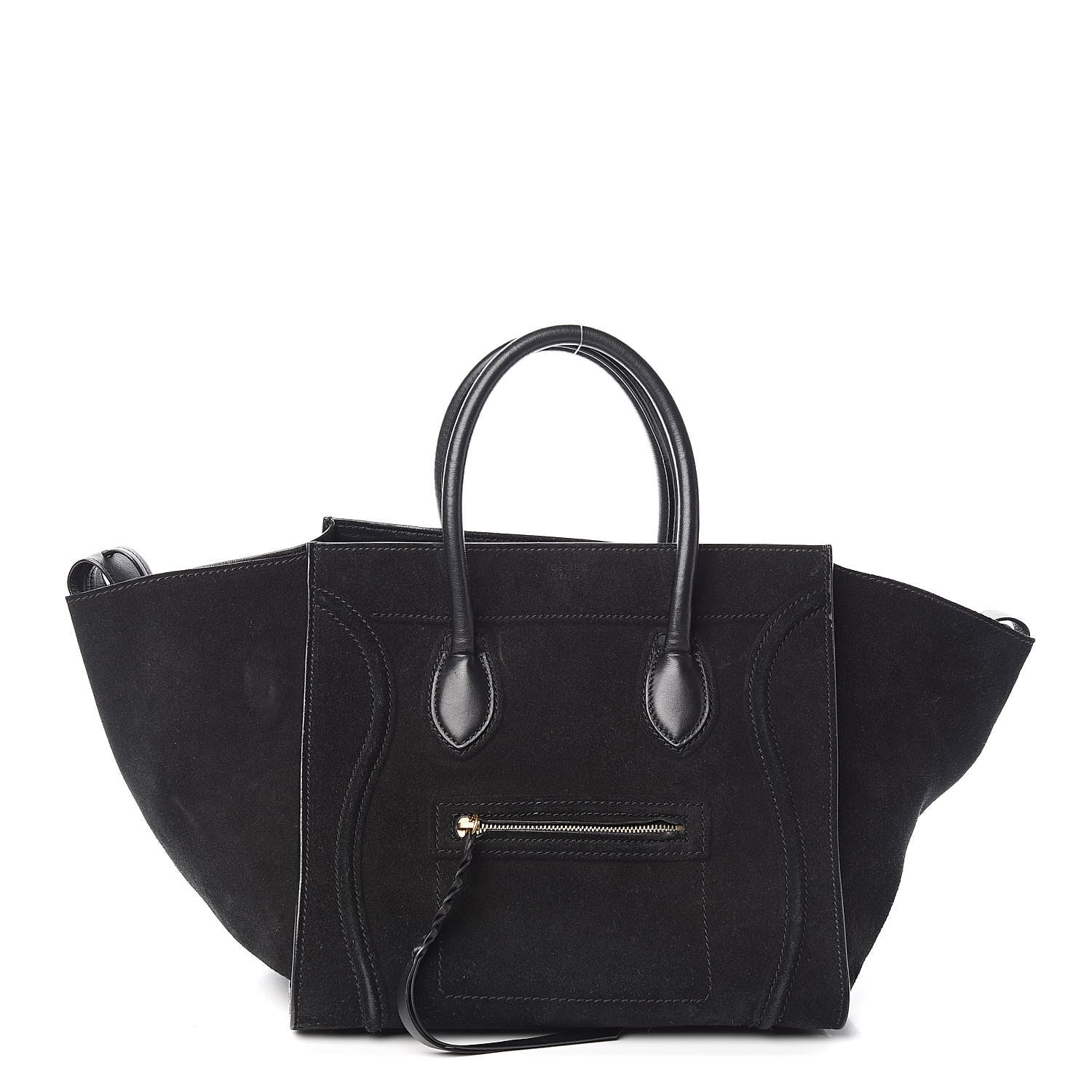 Celine Suede Medium Phantom Luggage Black 1 of 9