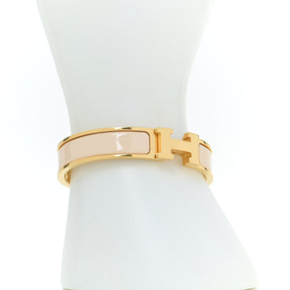 Hermes Narrow Enamel Clic Clac H Bracelet PM Pannacotta 4 of 6