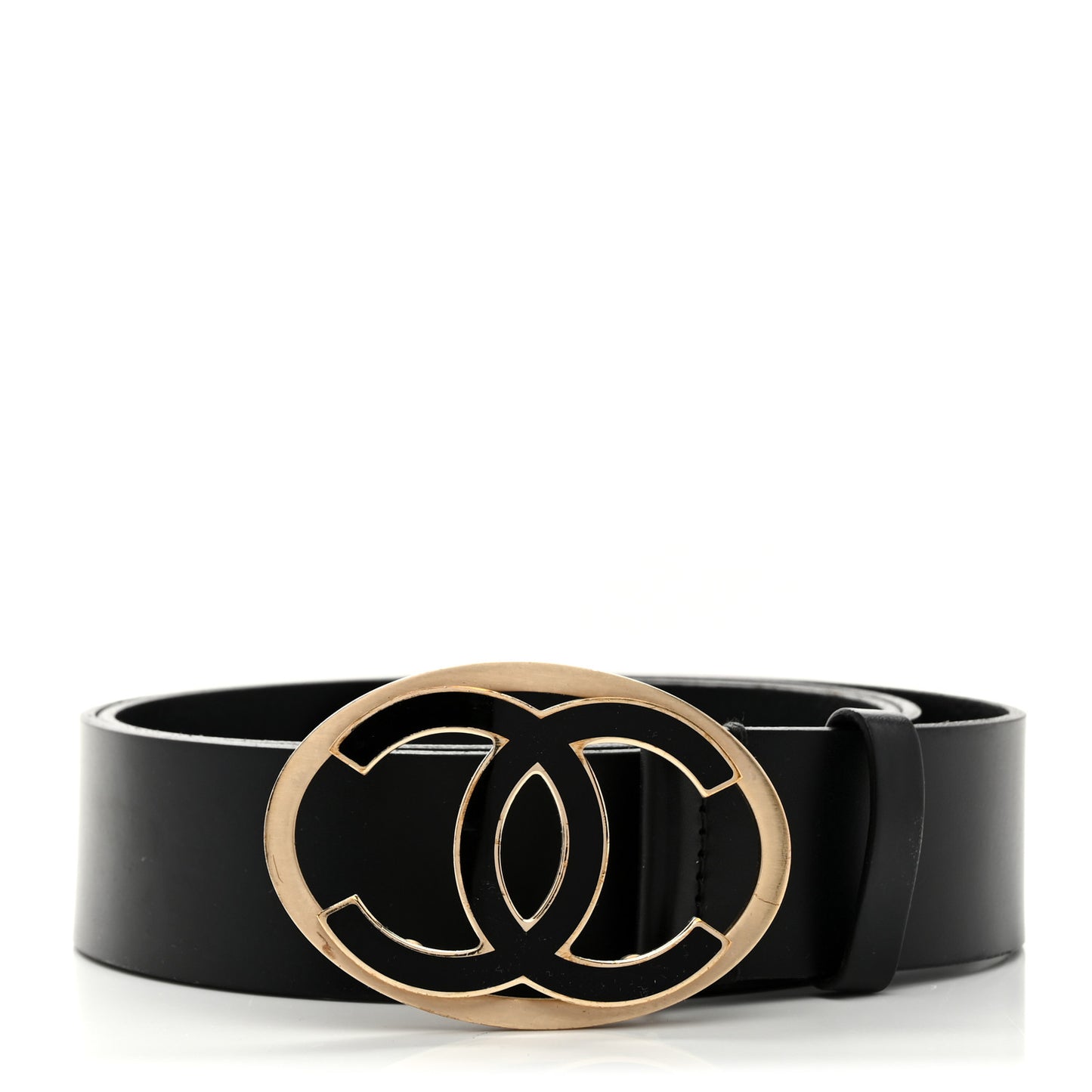 Calfskin CC Logo Belt 105 42 Black