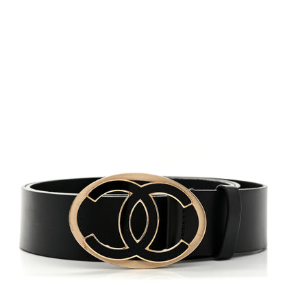 Chanel Calfskin CC Logo Belt 105 42 Black 1 of 9