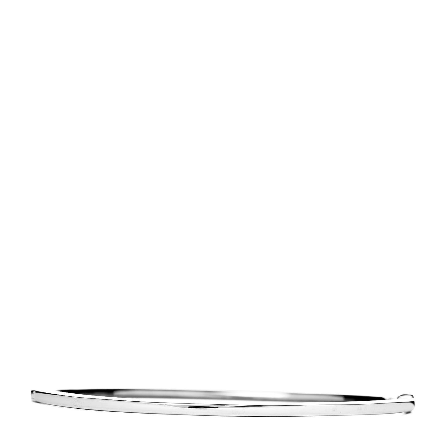 18K White Gold Diamond Metro Hinged Bangle L
