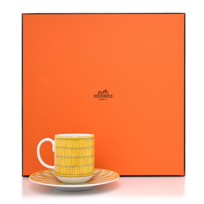 Hermes Porcelain Soleil d'Hermes Coffee Cup and Saucer 9 of 9