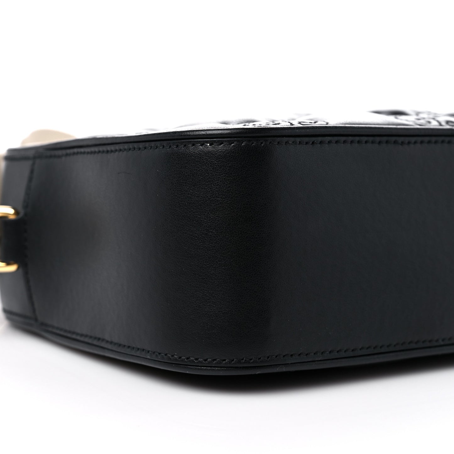 Calfskin GG Matelasse Shoulder Bag Black Natural