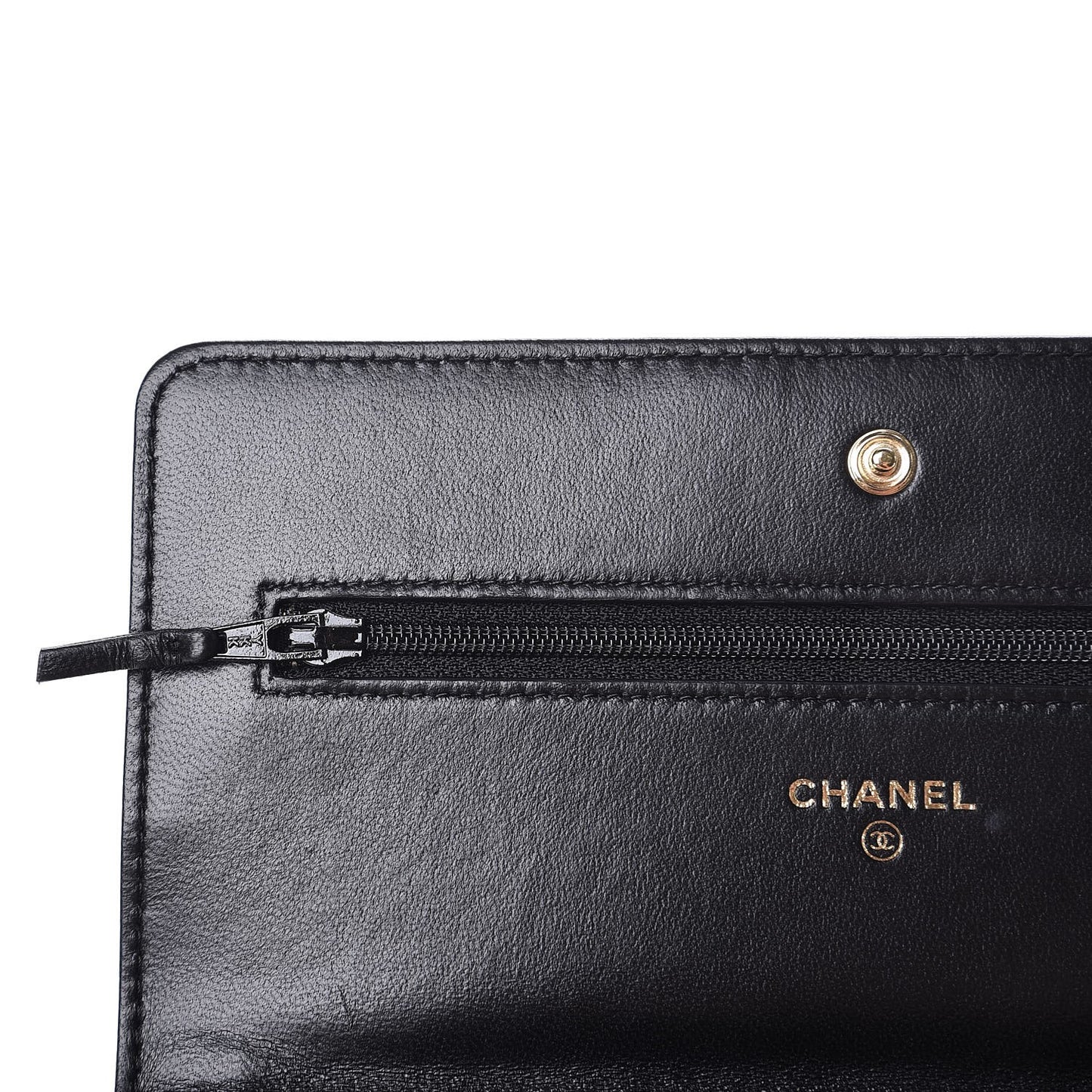 Lambskin Quilted Boy Wallet On Chain WOC Black