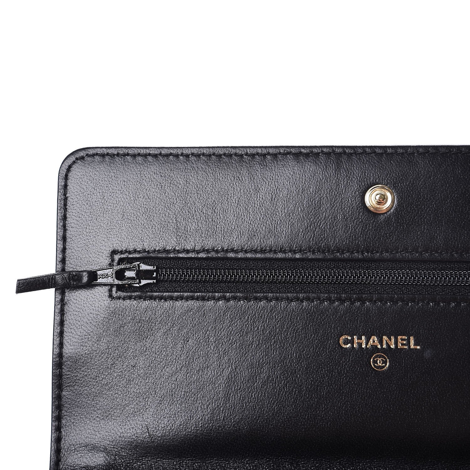Chanel Lambskin Quilted Boy Wallet On Chain WOC Black 9 of 12