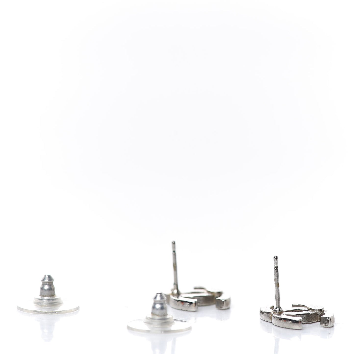 Crystal CC Earrings Silver