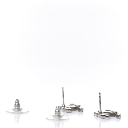 Chanel Crystal CC Earrings Silver 3 of 6