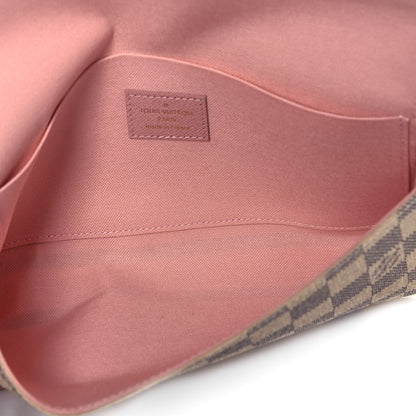 Louis Vuitton Damier Azur Pochette Felicie Chain Wallet Rose Ballerine 6 of 9