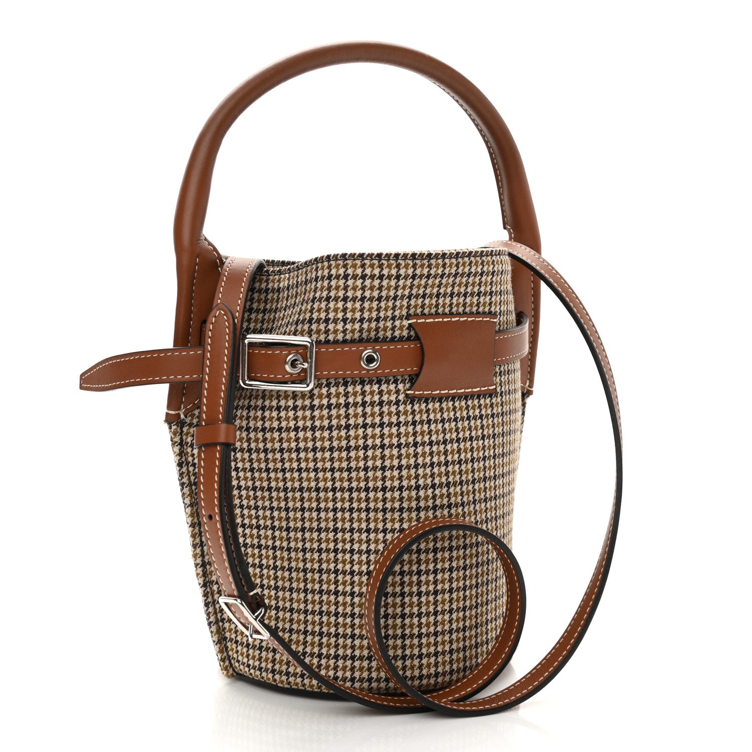 Celine Smooth Calfskin Tweed Nano Big Bag Bucket Tan 3 of 10