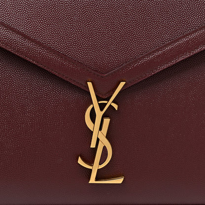 Saint Laurent Grain de Poudre Medium Classic Monogram Cassandra Top Handle Rouge Legion 8 of 19
