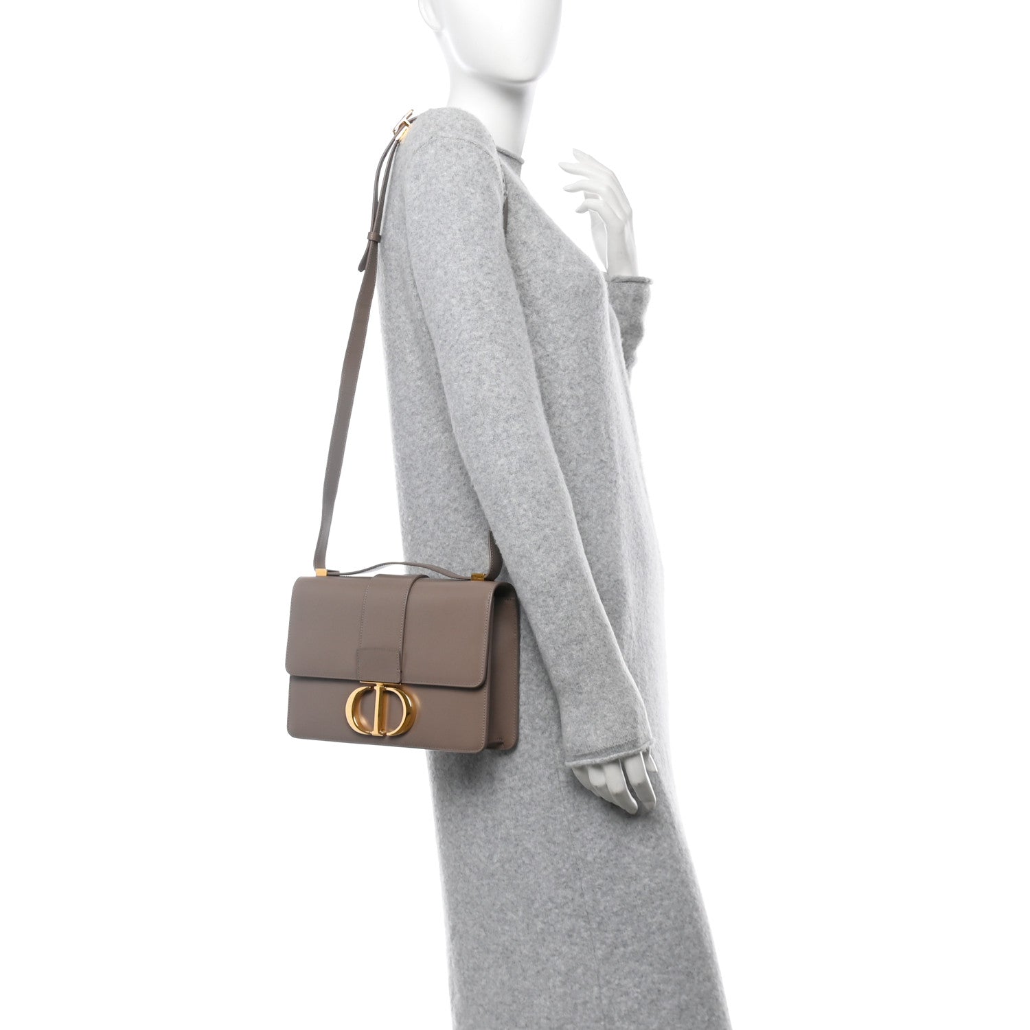Christian Dior Box Calfskin 30 Montaigne Flap Bag Raw Beige 2 of 11