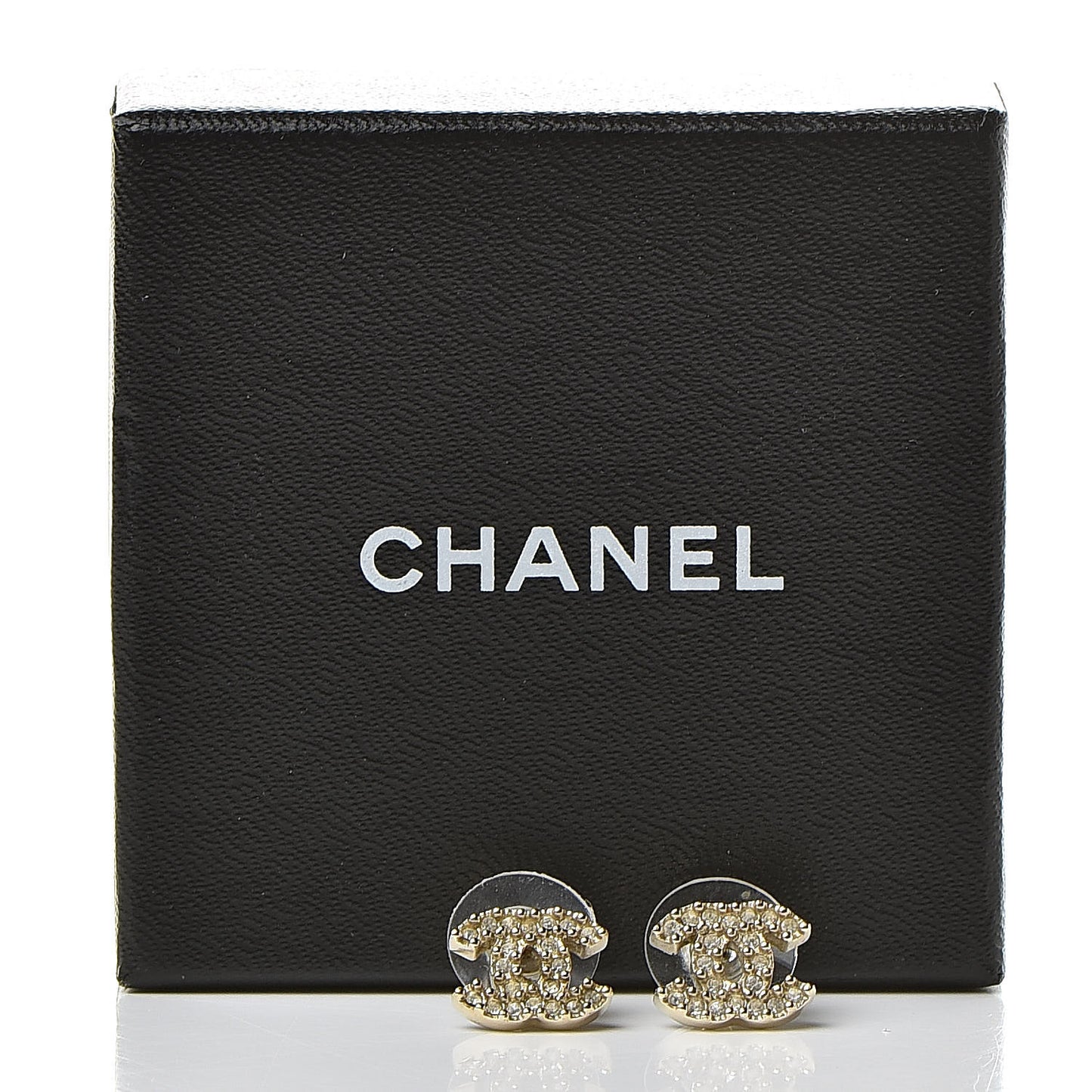 Crystal Mini Timeless CC Earrings Gold