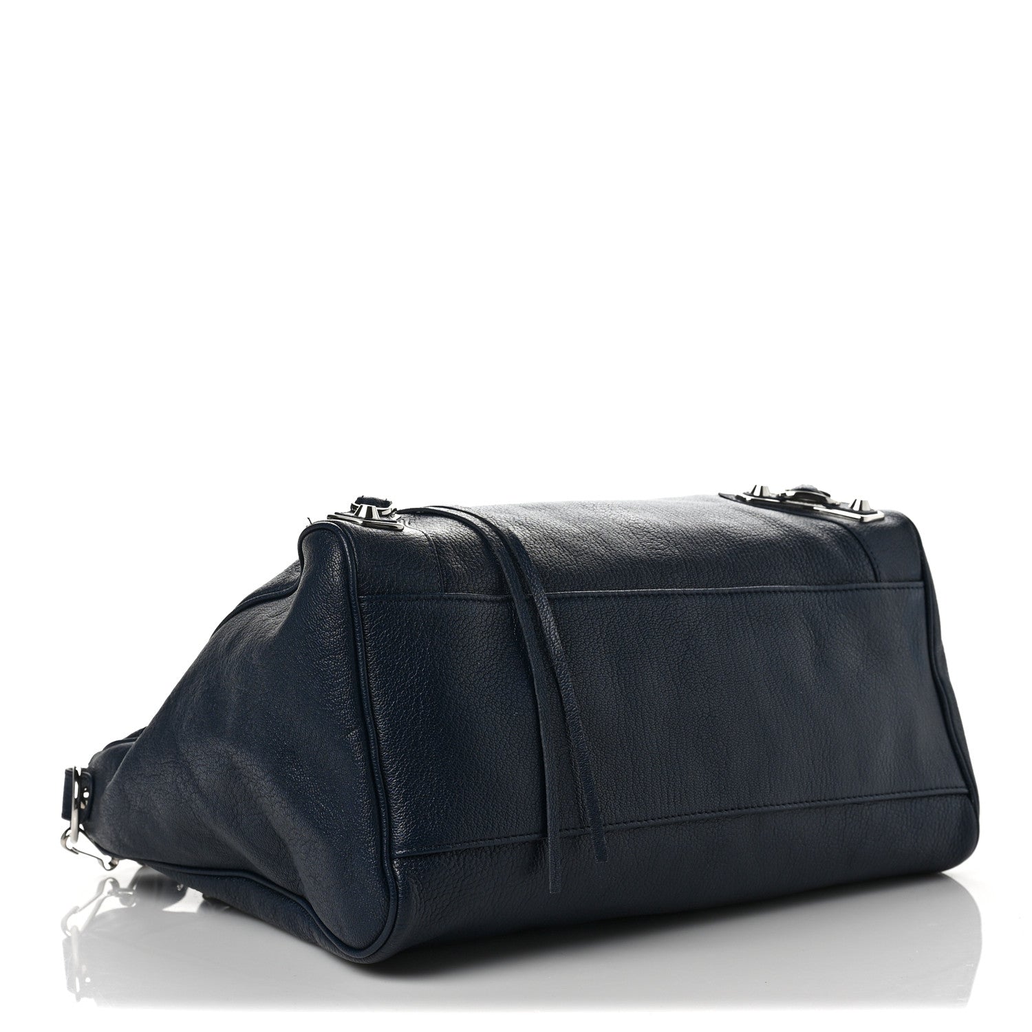 Balenciaga Chevre Silver Metallic Edge Hardware Velo Bleu Nuit Dark Sea 3 of 8