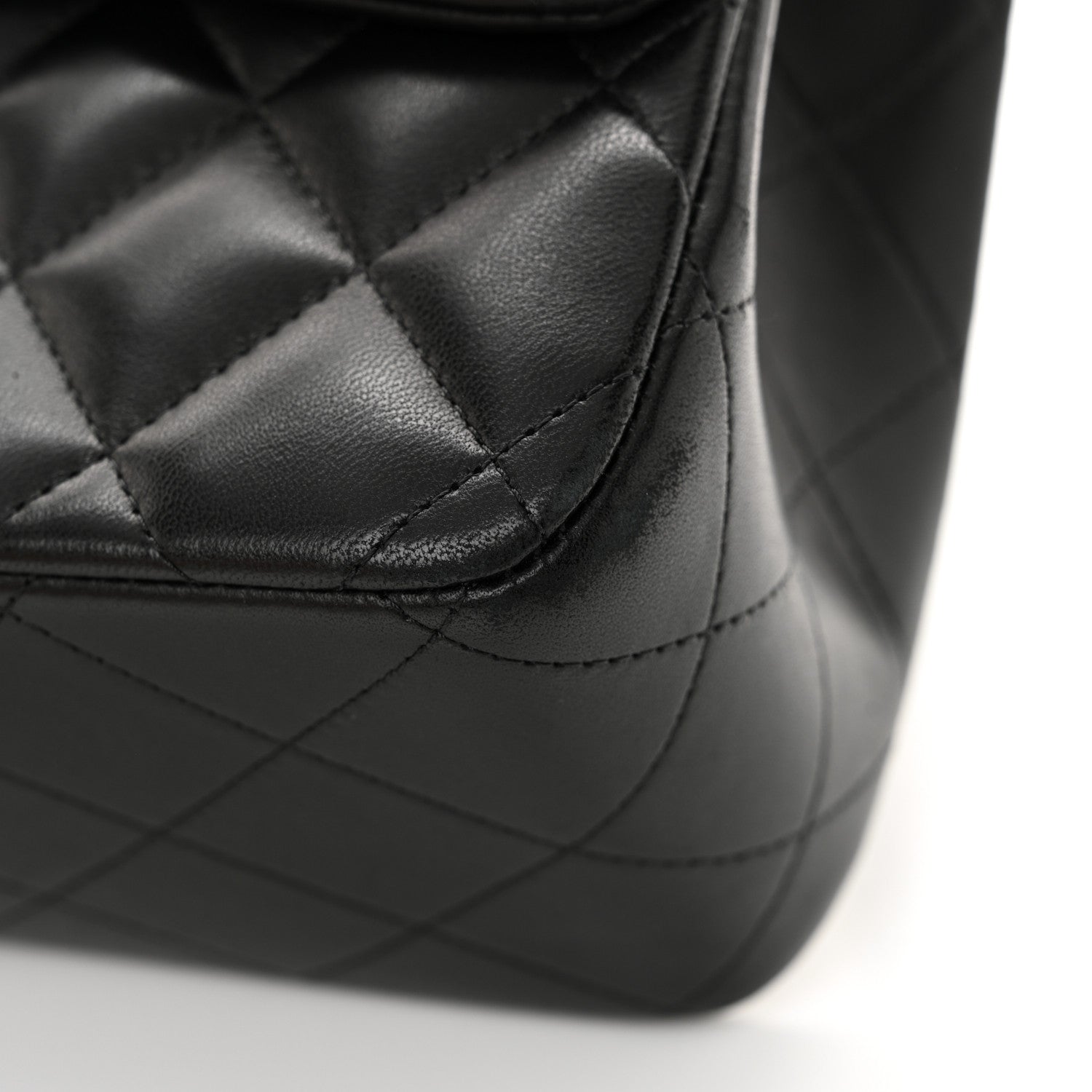Chanel Lambskin Quilted Jumbo Double Flap Black 11 of 14