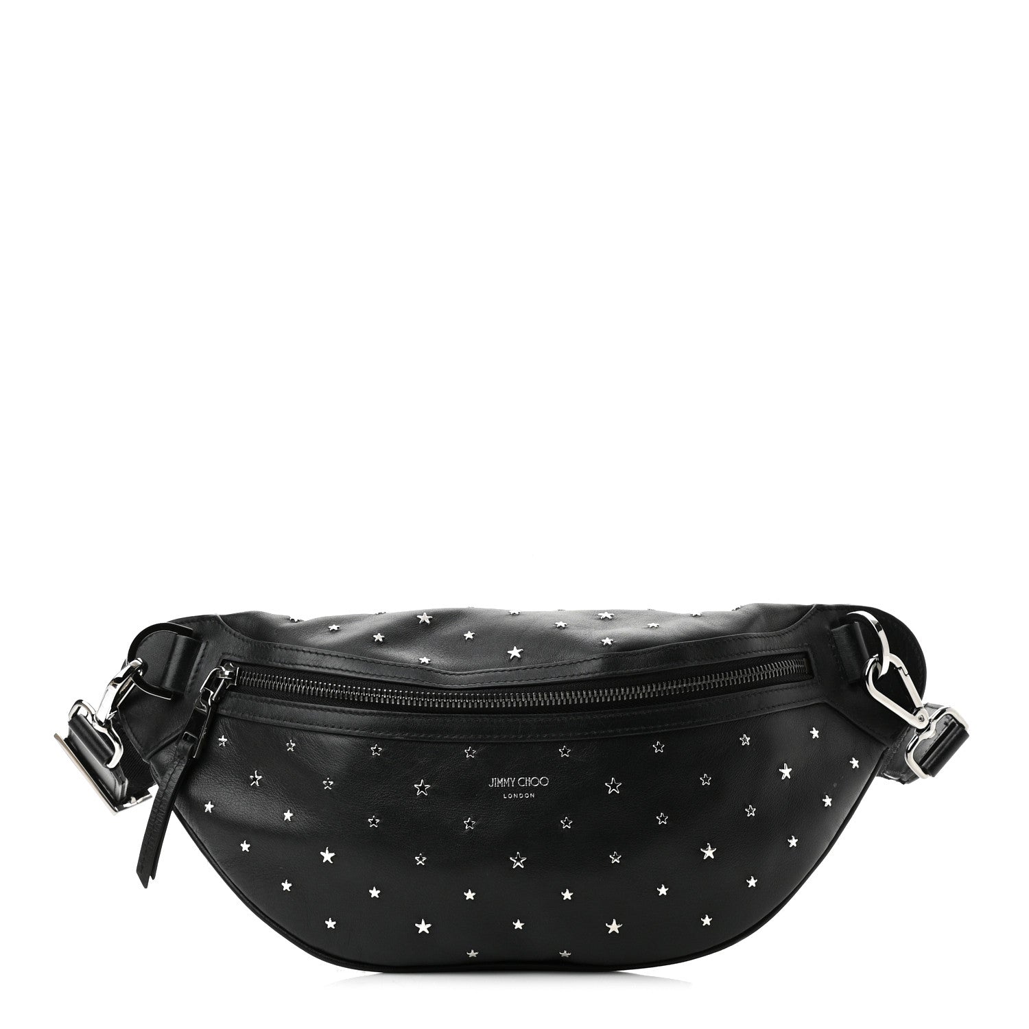 Jimmy Choo Calfskin Star Studded Belt Bag Black 1 of 10