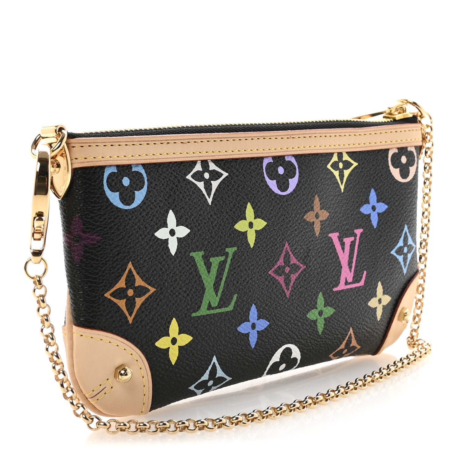 Louis Vuitton Monogram Multicolor Pochette Milla MM Black 2 of 9