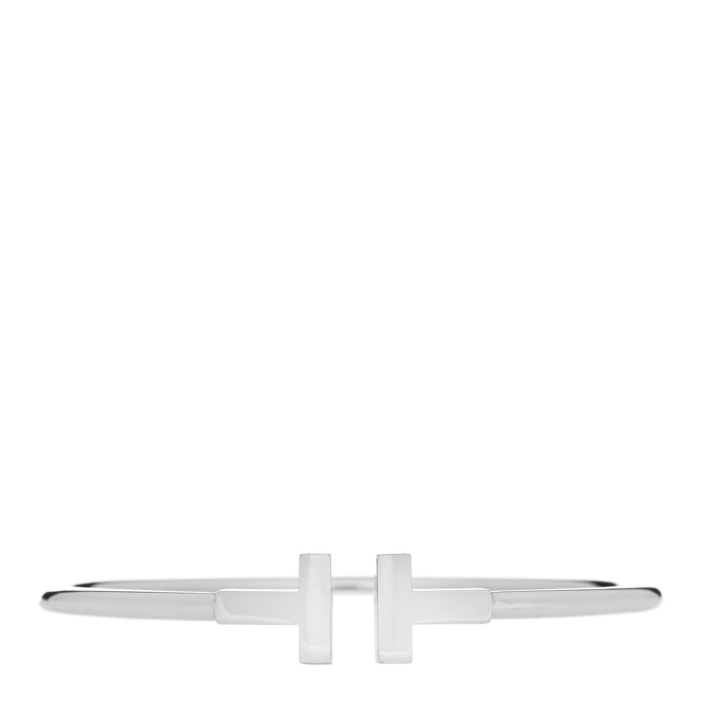 18k White Gold T Wire Bracelet