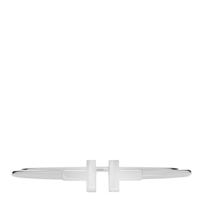 Tiffany 18k White Gold T Wire Bracelet 1 of 3