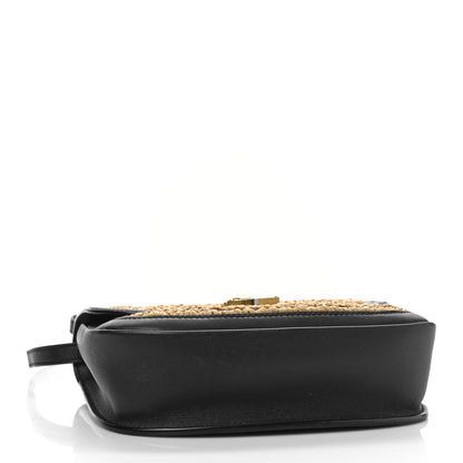Saint Laurent Woven Raffia Monogram Kaia Satchel Tan 4 of 8