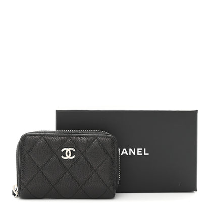 Chanel Caviar Quilted Zip Coin Purse Black 8 of 8