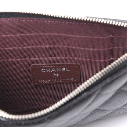 Chanel Caviar Quilted Classic Flat Wallet Pouch Black 5 of 12