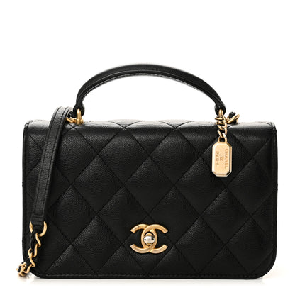 Chanel Caviar Quilted Mini Top Handle Flap Black 1 of 10