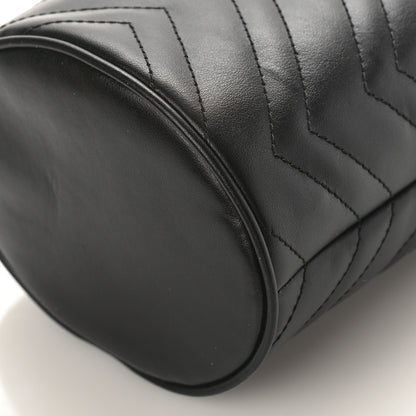 Gucci Calfskin Matelasse Mini GG Marmont 2.0 Bucket Bag Black 8 of 8