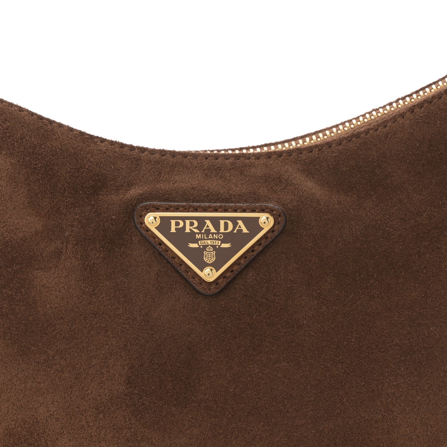 Prada Scamosciato Suede Medium Aimee Shoulder Bag Cacao 7 of 9