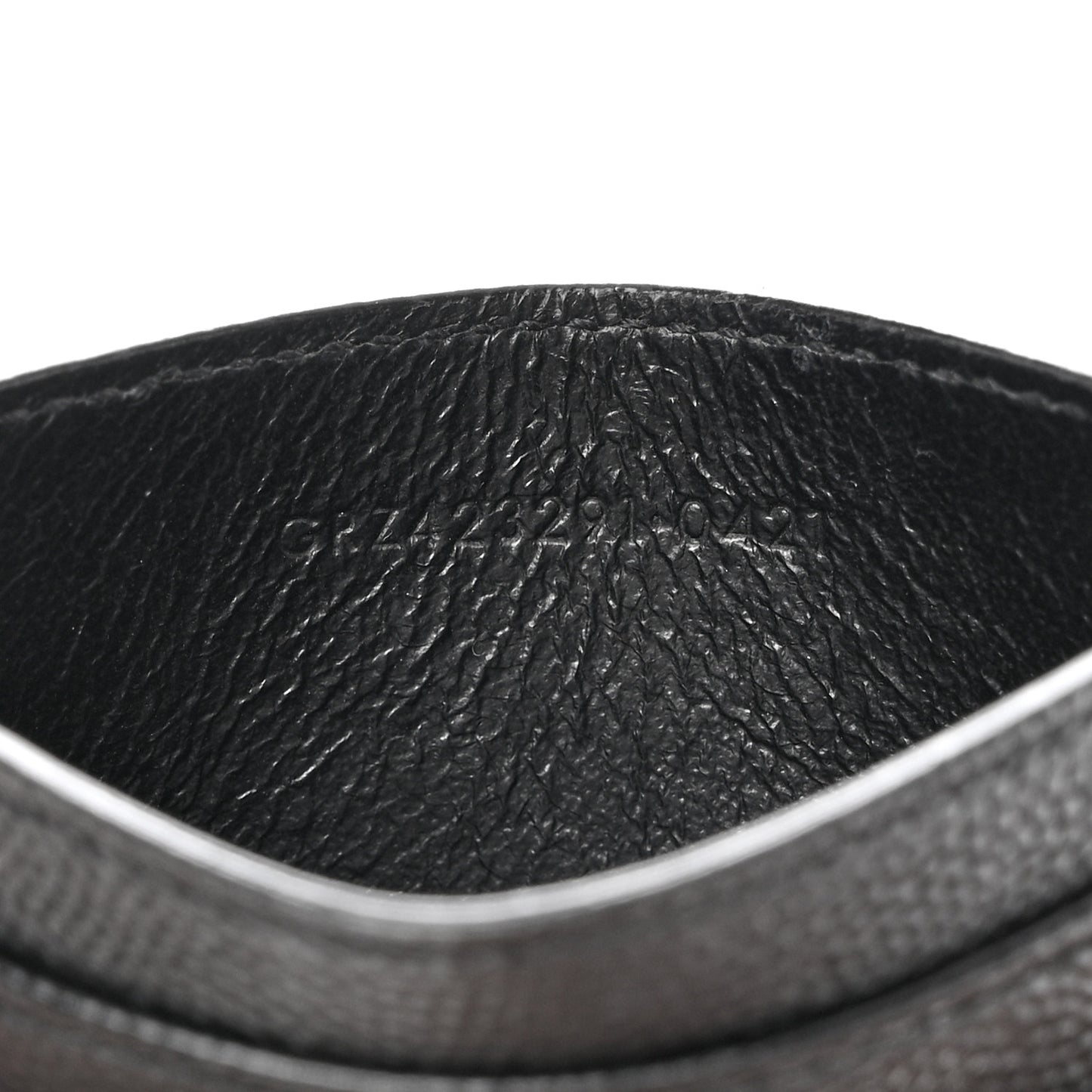 Grain De Poudre Matelasse Chevron Monochrome Monogram Credit Card Case Black
